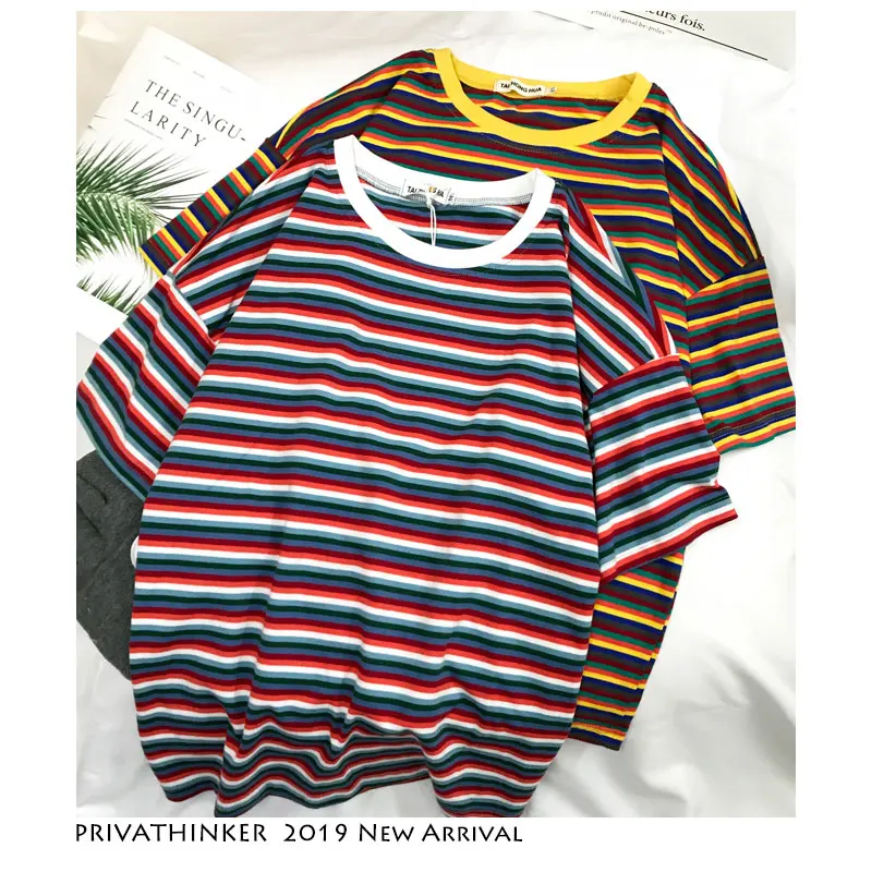 Privathinker 2019 New Arrivel Men Korean Fashions Striped T-Shirt Summer Mens Colorful Hip Hop T Shirts Male Streetwear Tees
Privathinker 2019 New Arrivel Men Korean Fashions Striped T-Shirt Summer Mens Colorful Hip Hop T Shirts Male Streetwear Tees