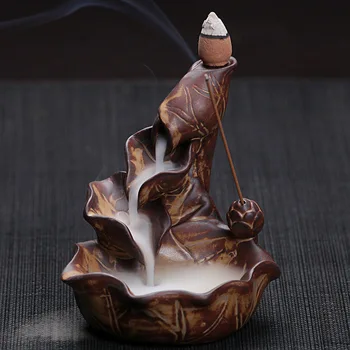Free shipping Smoke Backflow Lotus Burner Ceramic Stick Holder Cone Censer Furnishing Articles Home Decor + 10 pcs Incense Cones
Free shipping Smoke Backflow Lotus Burner Ceramic Stick Holder Cone Censer Furnishing Articles Home Decor + 10 pcs Incense Cones