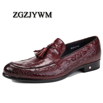 ZGZJYWM Fashion Comfortable High Quality Spring/Autumn Slip-On Pointed Toe Genuine Leather Flat Man Dress Shoes With Tassel
ZGZJYWM Fashion Comfortable High Quality Spring/Autumn Slip-On Pointed Toe Genuine Leather Flat Man Dress Shoes With Tassel