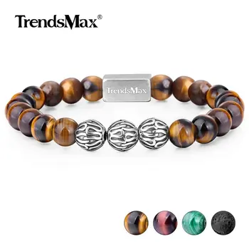 Trendsmax 8MM Tiger Eye Beaded Bracelet Women Men Natural Stone Stretch Stainless Steel High Grade Yoga Jewelry Gift TBB006
Trendsmax 8MM Tiger Eye Beaded Bracelet Women Men Natural Stone Stretch Stainless Steel High Grade Yoga Jewelry Gift TBB006