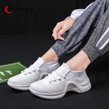 WWKK Fashion Shoes Woman Comfortable Breathable Mesh Slip-on Chunky Female Platform Sneakers Women Chaussure Femme basket femme
WWKK Fashion Shoes Woman Comfortable Breathable Mesh Slip-on Chunky Female Platform Sneakers Women Chaussure Femme basket femme