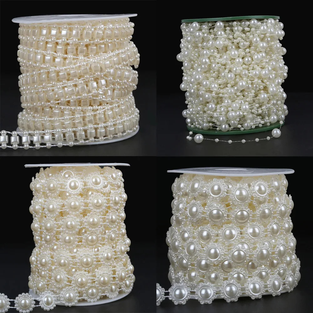 2-10Meters ABS Imitation Pearl Beads Chain Trim Garland Flowers DIY Wedding Party Decor Brides Headgear Craft Sewing Accessories
2-10Meters ABS Imitation Pearl Beads Chain Trim Garland Flowers DIY Wedding Party Decor Brides Headgear Craft Sewing Accessories