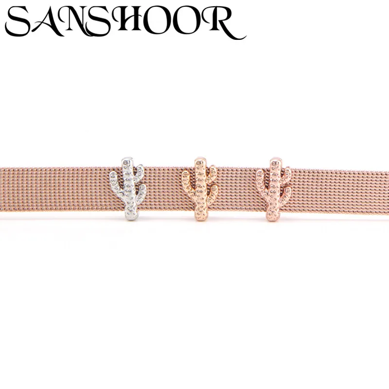 SANSHOOR Jewelry Imitation Plant Cactus Cacti Slide Charms Fit 10mm Stainless Steel Mesh Bracelet for DIY Accessories Making
SANSHOOR Jewelry Imitation Plant Cactus Cacti Slide Charms Fit 10mm Stainless Steel Mesh Bracelet for DIY Accessories Making