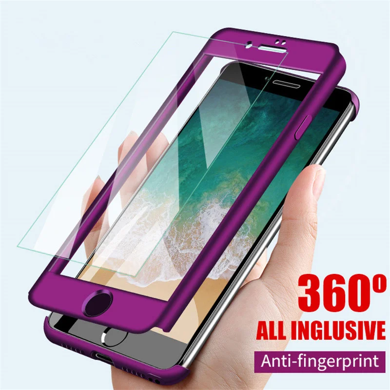 360 Full Protective Phone Case For iPhone 8 7 Plus 6 6s Case 10 Full Cover For iPhone XR Xs Max X Case cover With Tempered glass
360 Full Protective Phone Case For iPhone 8 7 Plus 6 6s Case 10 Full Cover For iPhone XR Xs Max X Case cover With Tempered glass