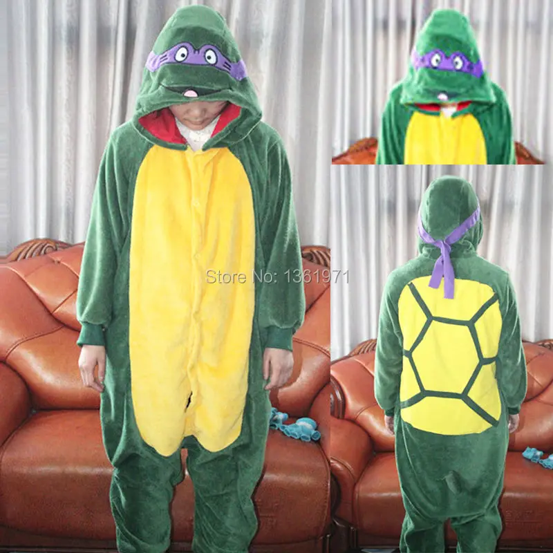 Turtle Adult Pajamas Halloween Costume Animal One Piece Cosplay Hoodie For Women
