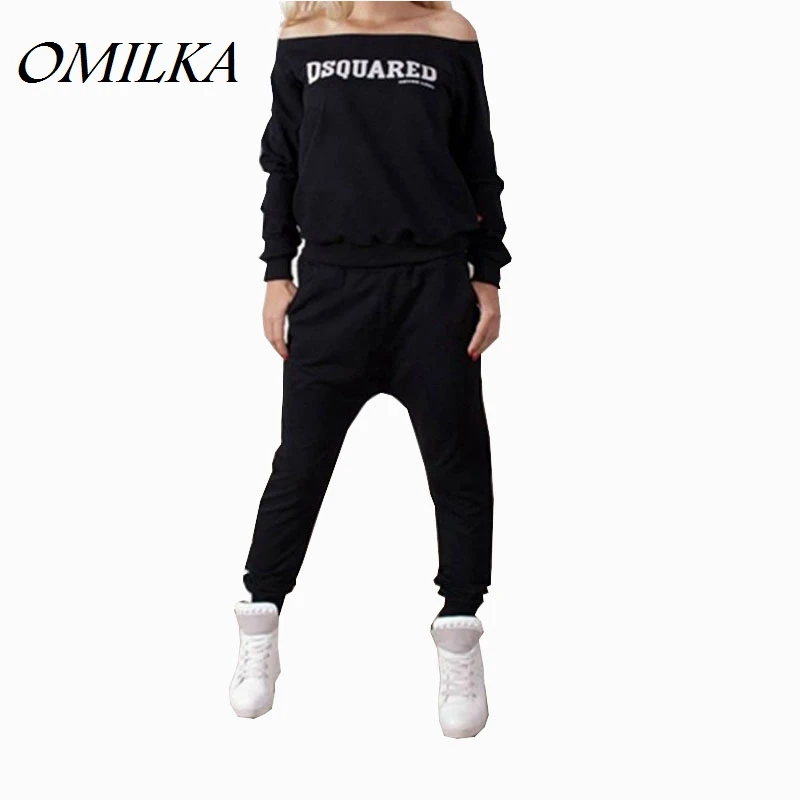 OMILKA Women Sweatsuit 2019 Autumn Winter 2 Piece Crop Top Long Pants Set Casual Black White Off Shoulder Tracksuit Sets Femme
OMILKA Women Sweatsuit 2019 Autumn Winter 2 Piece Crop Top Long Pants Set Casual Black White Off Shoulder Tracksuit Sets Femme