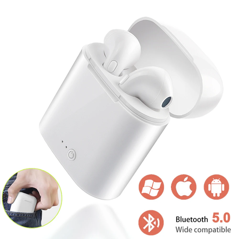 i7s TWS 5.0 Wireless Bluetooth Earphone Stereo Earbud Headset With Charging Box For All Bluetooth tablet Smart phone earphone
i7s TWS 5.0 Wireless Bluetooth Earphone Stereo Earbud Headset With Charging Box For All Bluetooth tablet Smart phone earphone