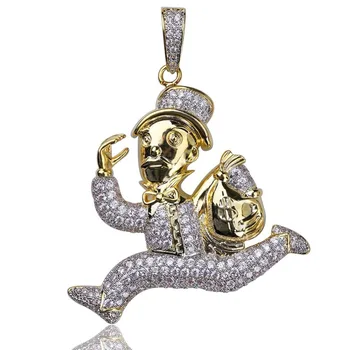 European and American new running doll men's personality pendant micro-inlaid zircon hip hop fashion necklace jewelry
European and American new running doll men's personality pendant micro-inlaid zircon hip hop fashion necklace jewelry