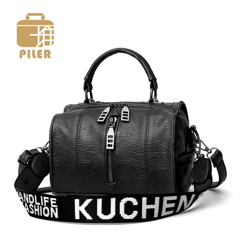 Fashion Solid Pillow Handbag Soft PU Leather Women Top-Handle Bag Tote Wide Shoulder Strap Female Vintage Women Shoulder Bag
Fashion Solid Pillow Handbag Soft PU Leather Women Top-Handle Bag Tote Wide Shoulder Strap Female Vintage Women Shoulder Bag