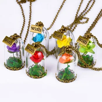 CCOR 10PCS Beauty And The Beast Long Necklace Diy Glass Imitation Of Dried Colorful Flowers Sweater Chain
CCOR 10PCS Beauty And The Beast Long Necklace Diy Glass Imitation Of Dried Colorful Flowers Sweater Chain