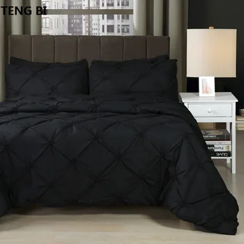 New European and American fashion simple style home textile black white gray solid color bedding set Queen King 3PCS bedding
New European and American fashion simple style home textile black white gray solid color bedding set Queen King 3PCS bedding
