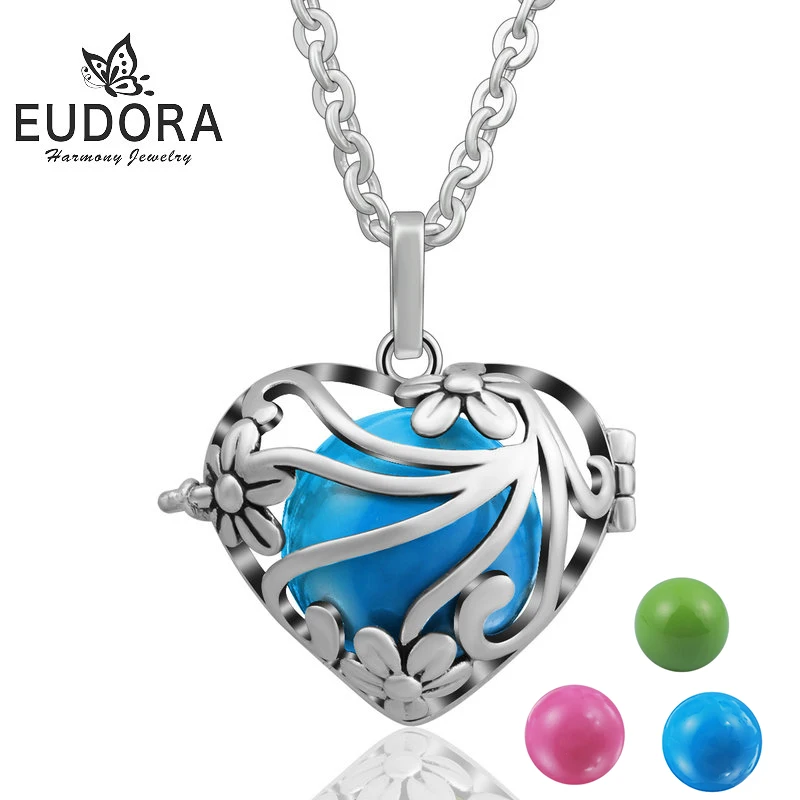 Eudora Jewelry Heart Pendant Bell Ball Heart Locket Cage Pendant fit 20mm Harmony Bola Ball Necklace Fashion Jewelry for women
Eudora Jewelry Heart Pendant Bell Ball Heart Locket Cage Pendant fit 20mm Harmony Bola Ball Necklace Fashion Jewelry for women