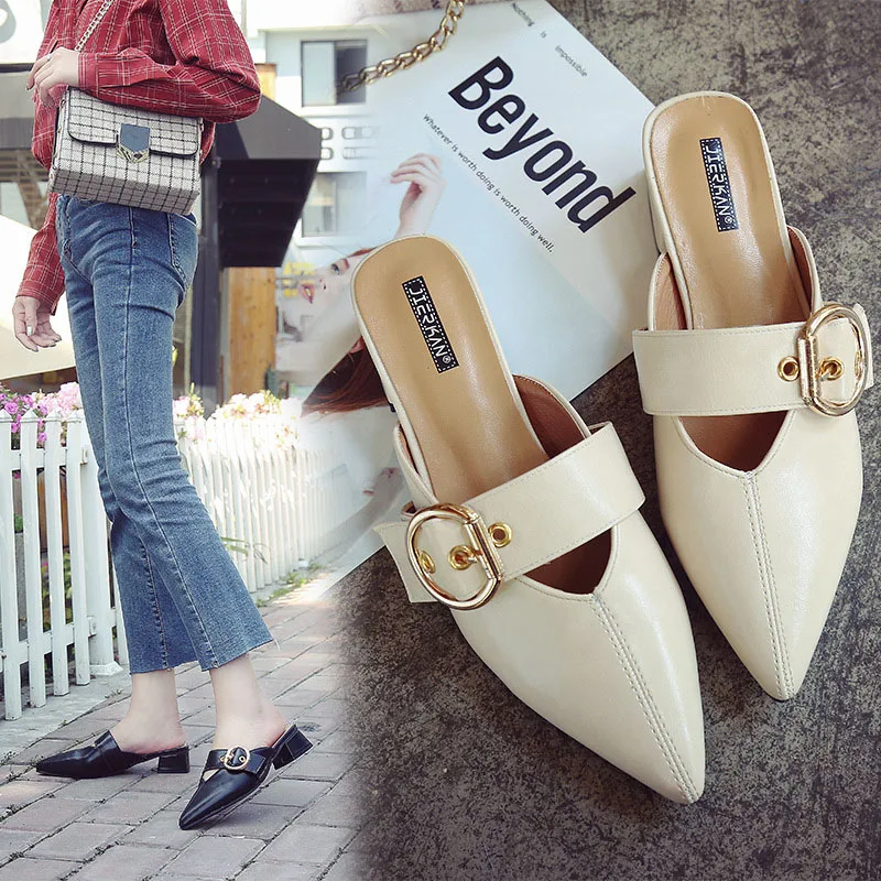 Bailehou Women Shoes Slip On Slides Pearl Buckle Mules Square Toe Low Heel Shoes Wedges Sandals Casual Women Brand Slippers Flat
Bailehou Women Shoes Slip On Slides Pearl Buckle Mules Square Toe Low Heel Shoes Wedges Sandals Casual Women Brand Slippers Flat