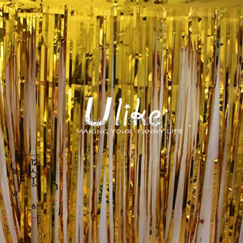 15pcs/Lot 3FEET *13FEETGold Curtain Metallic Foil Curtain Decorative Party Curtain Fashion Metallic Foil Fringe Door Curtains
15pcs/Lot 3FEET *13FEETGold Curtain Metallic Foil Curtain Decorative Party Curtain Fashion Metallic Foil Fringe Door Curtains
