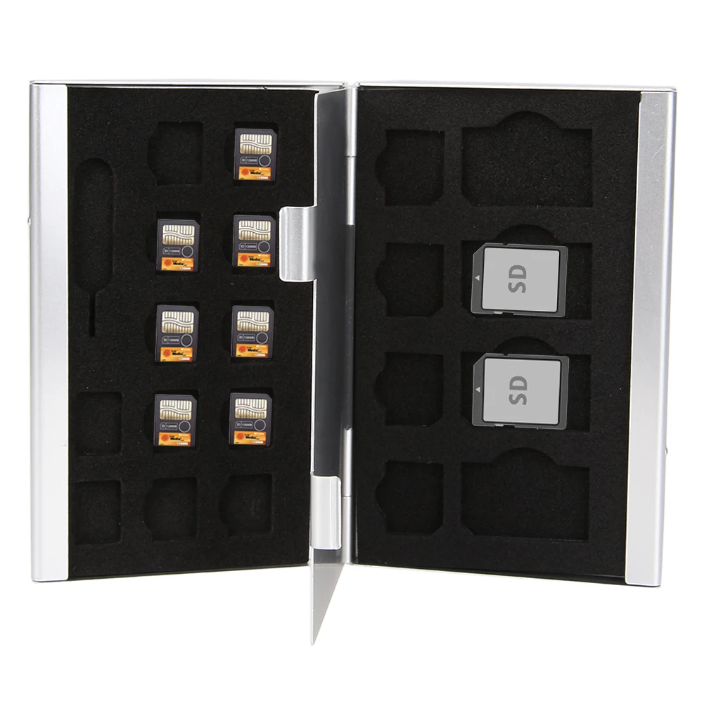 21 in 1 Micro SIM Card Holder Storage Box Nano Card Case Protector Aluminum Anti-magnetic 21slots Cards Storage Case Box
21 in 1 Micro SIM Card Holder Storage Box Nano Card Case Protector Aluminum Anti-magnetic 21slots Cards Storage Case Box