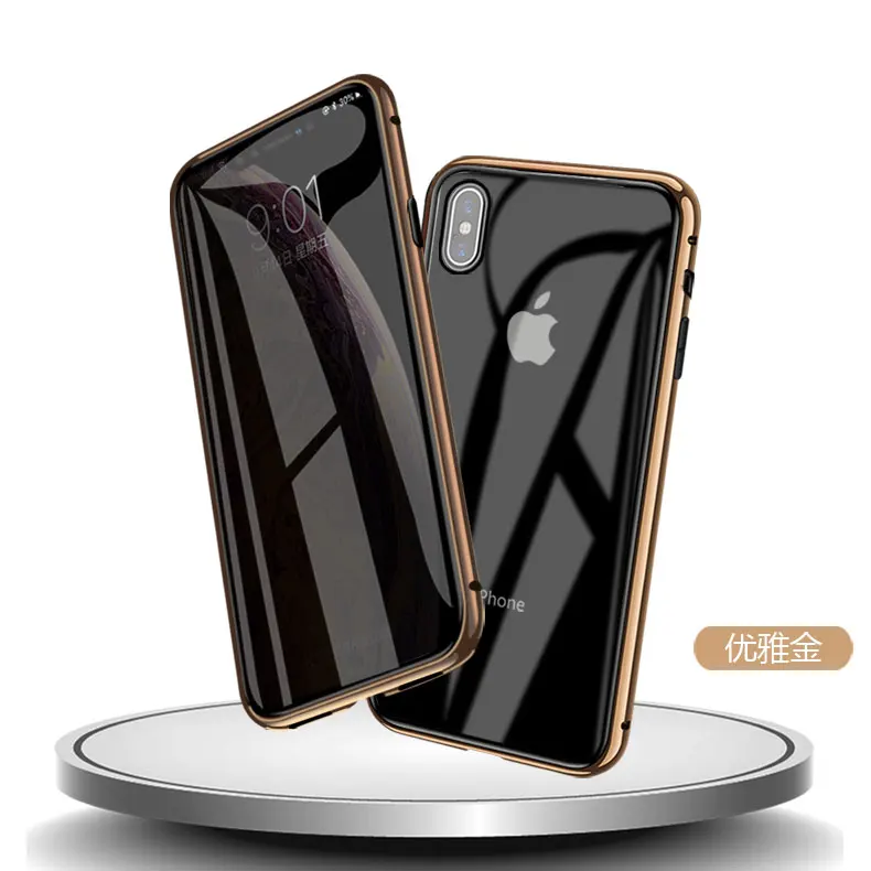 coque iphone xs max magnetique avec filtre anti espion