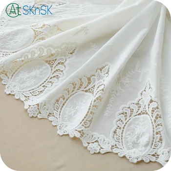 1yard/lot DIY new dress accessories lace fabric white cotton cloth bilateral embroidered cotton fabric patchwork width 130cm
1yard/lot DIY new dress accessories lace fabric white cotton cloth bilateral embroidered cotton fabric patchwork width 130cm
