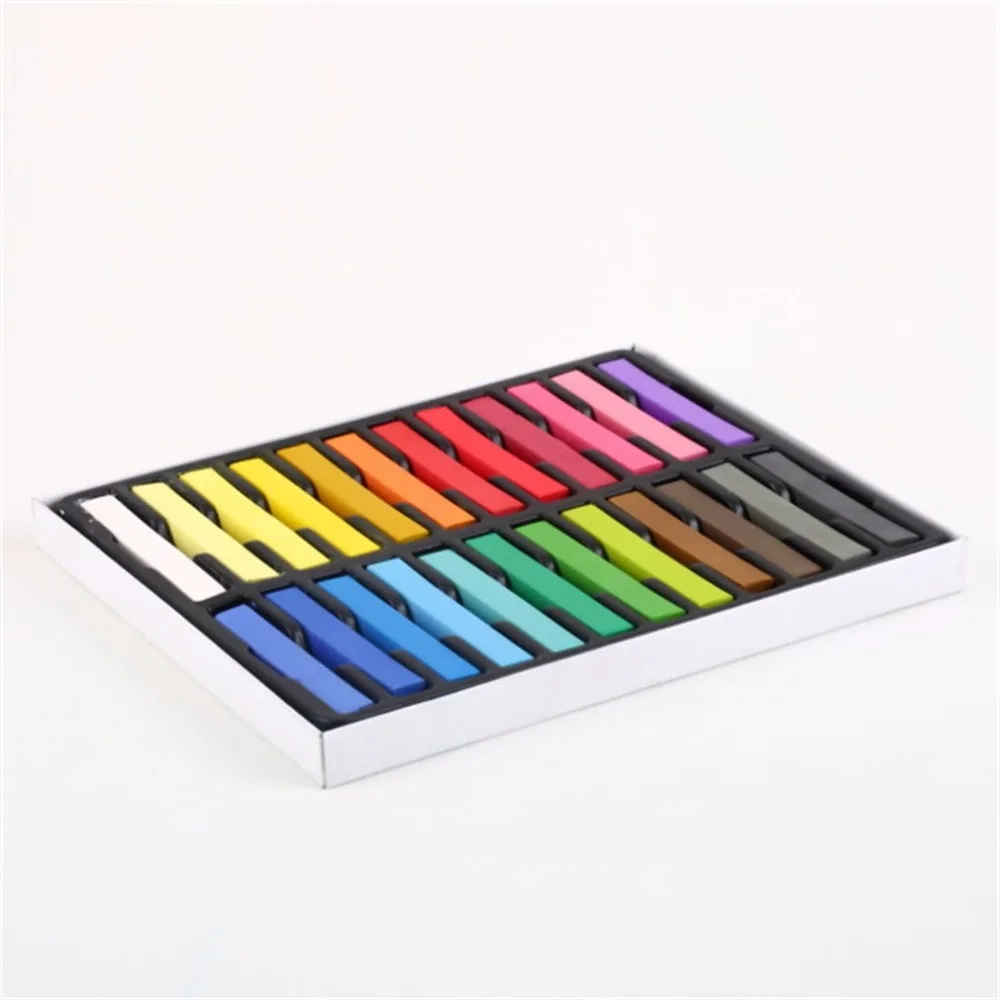 24 Colors Non-toxic Soft Hair Crayons Pastel Kit Temporary Hair Dye Personalized Beauty Hair Color Chalk for DIY Styling
24 Colors Non-toxic Soft Hair Crayons Pastel Kit Temporary Hair Dye Personalized Beauty Hair Color Chalk for DIY Styling