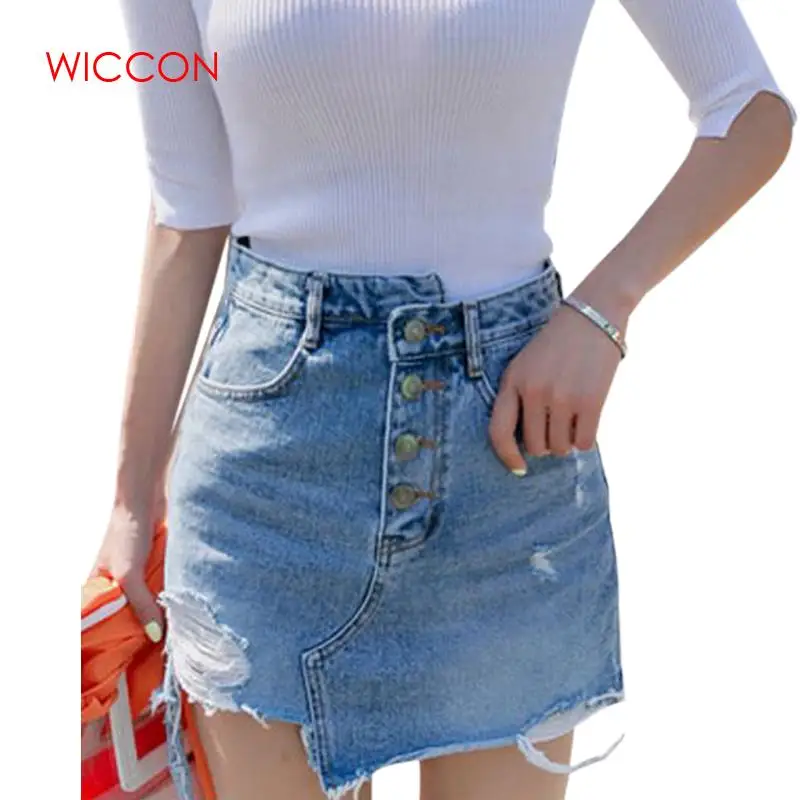 Summer Jeans Skirt Women High Waist Jupe Irregular Edges Denim Skirts Female Mini Saia Washed Faldas Casual Pencil Skirt
Summer Jeans Skirt Women High Waist Jupe Irregular Edges Denim Skirts Female Mini Saia Washed Faldas Casual Pencil Skirt