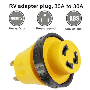 1 Pcs Conversion socket Power Cord Lock Plug For RV 30A to 30A Male And Female Conversion Adapter Socket Power Plug Yellow
1 Pcs Conversion socket Power Cord Lock Plug For RV 30A to 30A Male And Female Conversion Adapter Socket Power Plug Yellow