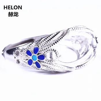 Cloisonne Enamel 925 Sterling Silver Women Ring Engagement Wedding Semi Mount Ring 9x15mm Oval Cabochon Amber Agate DIY Stone
Cloisonne Enamel 925 Sterling Silver Women Ring Engagement Wedding Semi Mount Ring 9x15mm Oval Cabochon Amber Agate DIY Stone