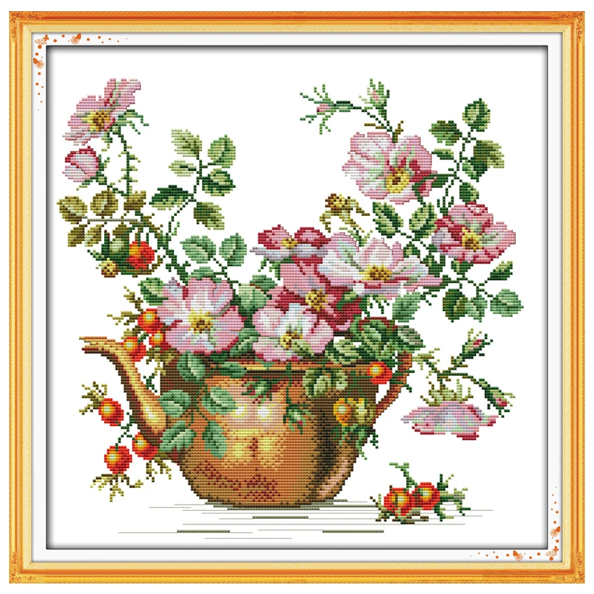 The Pottery Vase Counted Cross Stitch Handmade Cross Stitch 11 14CT flowers Cotton Cross Stitch Kits Embroidery for Needlework
The Pottery Vase Counted Cross Stitch Handmade Cross Stitch 11 14CT flowers Cotton Cross Stitch Kits Embroidery for Needlework