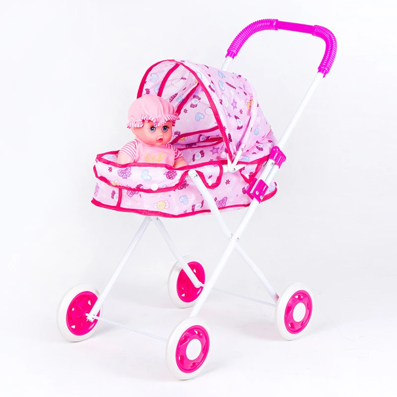 Stroller Toy Set Pretend Play Smulation Baby Trolley Big Wheel Foldable Baby Carriage Girls Play Toys Cart For Dolls
Stroller Toy Set Pretend Play Smulation Baby Trolley Big Wheel Foldable Baby Carriage Girls Play Toys Cart For Dolls