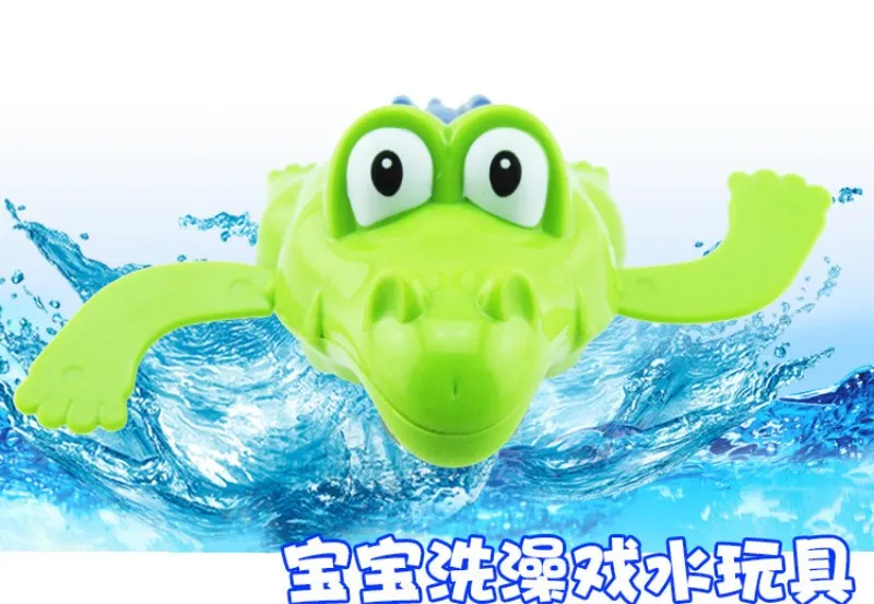 Clockwork Toy Wind Up Crocodile Toy Turtles Water Swim Kid Bath Pool Tub Animal Education Wind Up Toys For Children Random Color
