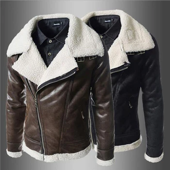 Warm Men Winter Cowhide Leather Coat Fashion Jacket Lamb Cashmere Wool Outerwear Cashmere Coat Zipper Leather Jacket Parkas
Warm Men Winter Cowhide Leather Coat Fashion Jacket Lamb Cashmere Wool Outerwear Cashmere Coat Zipper Leather Jacket Parkas