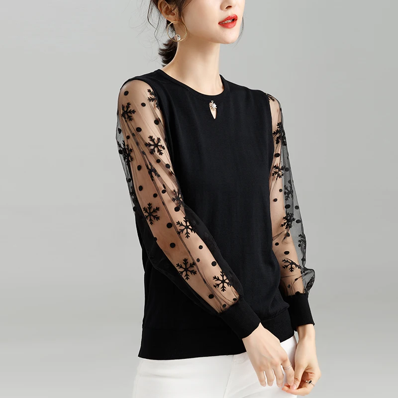 New arrival 2019 summer spring woman hollow lace blouse shirt lady sexy lace sleeve knit blouse tops
New arrival 2019 summer spring woman hollow lace blouse shirt lady sexy lace sleeve knit blouse tops