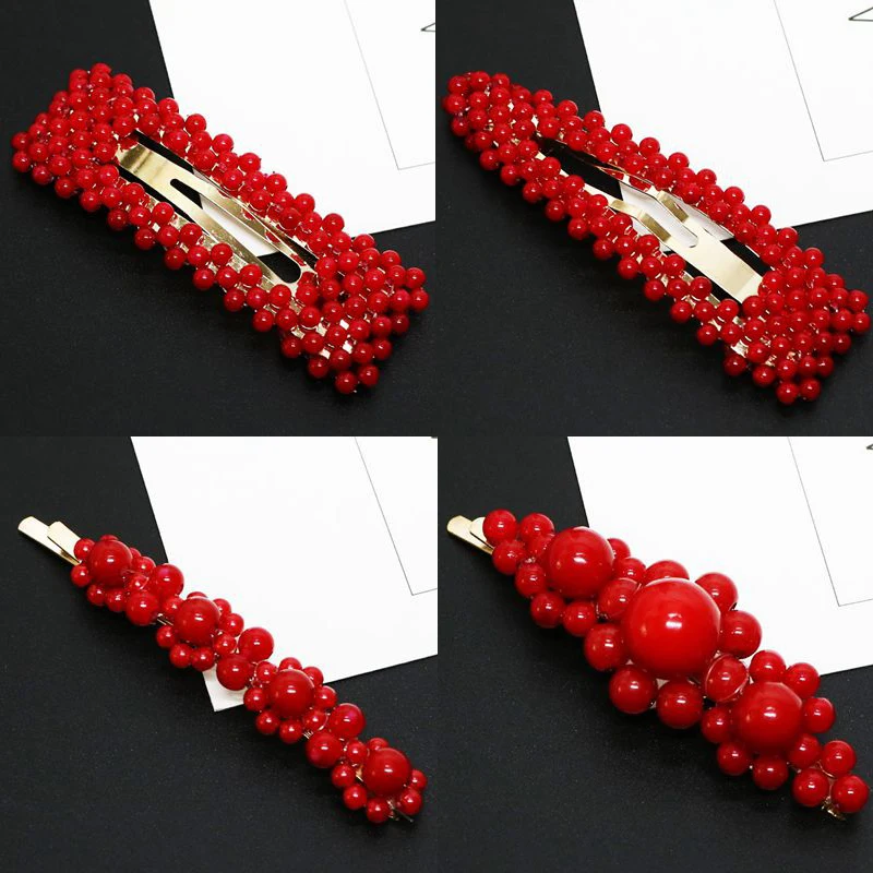 1PC Red Color Pearl Hairpins Hair Clip Snap Barrette Stick Hair Styling Tools Hairpin Hair Accessories Hair Clips For Girls
1PC Red Color Pearl Hairpins Hair Clip Snap Barrette Stick Hair Styling Tools Hairpin Hair Accessories Hair Clips For Girls