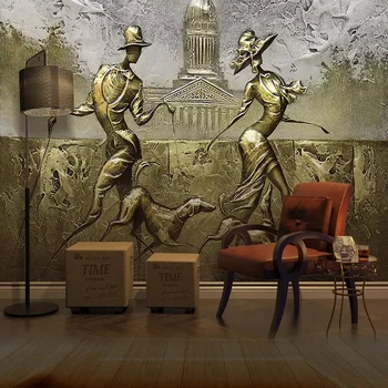 Custom 3D Wall Murals Wallpaper European Style 3D Stereoscopic Embossed Golden Figure Sculpture Mural Living Room Wall Painting
Custom 3D Wall Murals Wallpaper European Style 3D Stereoscopic Embossed Golden Figure Sculpture Mural Living Room Wall Painting