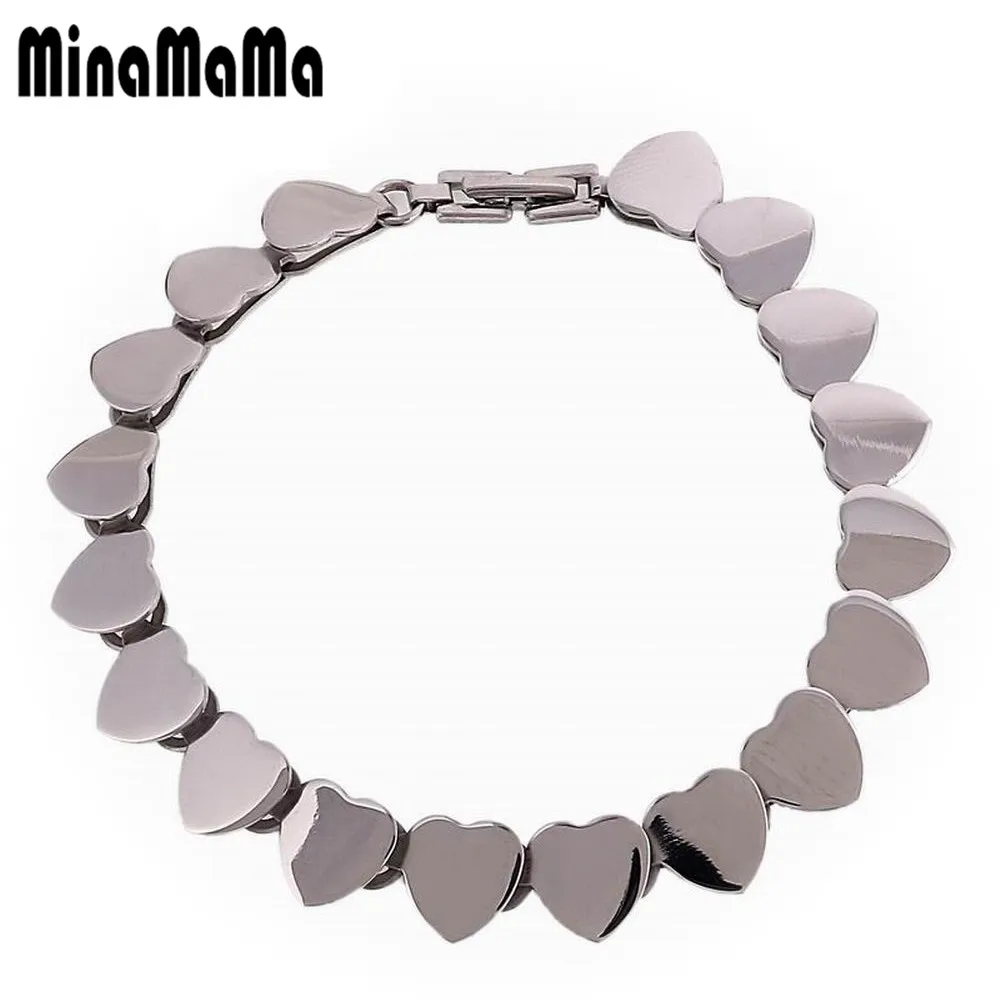 New fashion Love Heart Link Chains Stainless Steel bracelet for women Valentine's day gifts
New fashion Love Heart Link Chains Stainless Steel bracelet for women Valentine's day gifts
