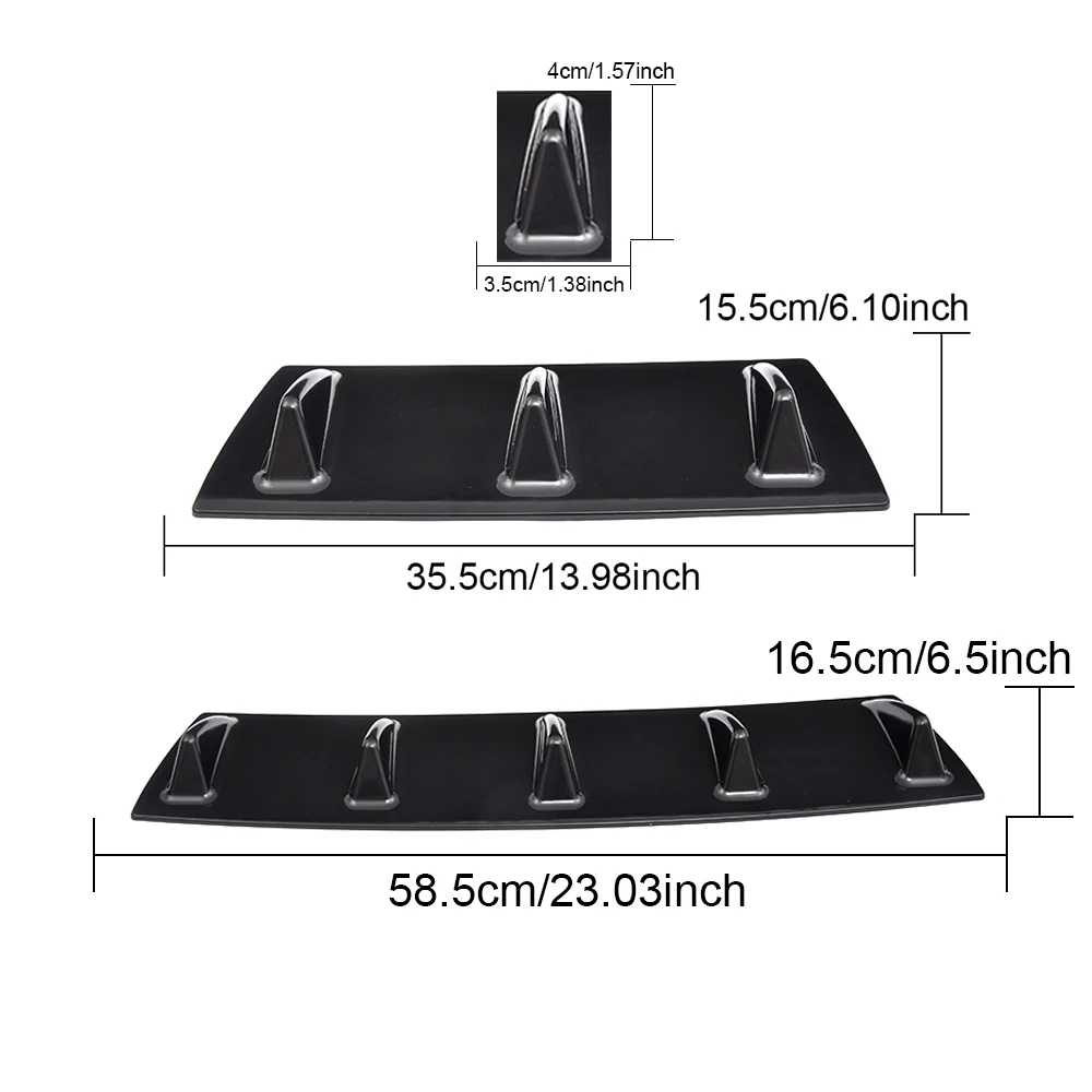 Universal Rear bumper Lip Diffuser size