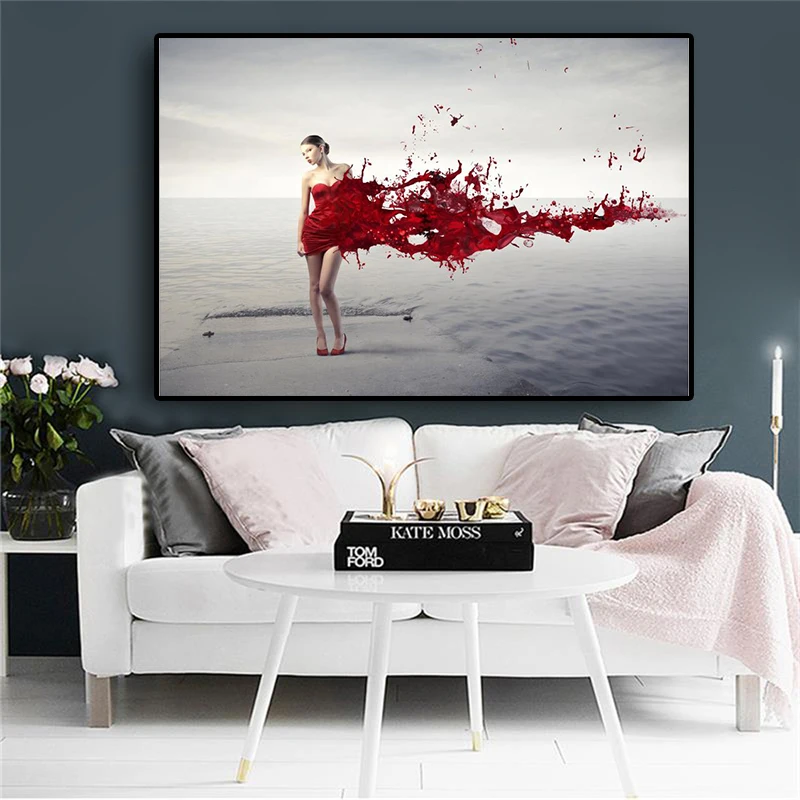 Black White Red Fashion Sexy Girl Sea Wave Beach Posters and Prints Scandinavia Nordic Canvas Art Wall Picture for Living Room
Black White Red Fashion Sexy Girl Sea Wave Beach Posters and Prints Scandinavia Nordic Canvas Art Wall Picture for Living Room