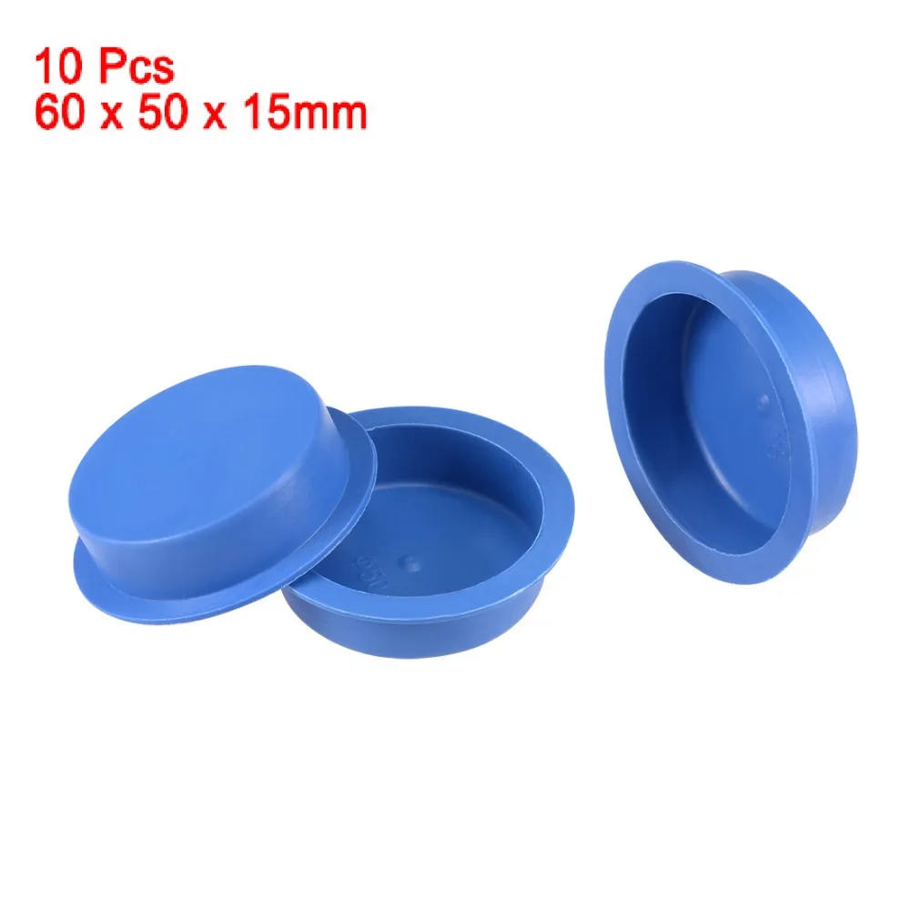 

Uxcell Blue 10pcs PE 50mmx15mm 40mmx15mm Round Head Hole Waterproof Stoppers Tapered Unthreaded Caps Hold Plugs Easy to Remove