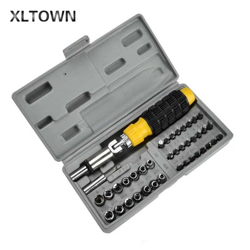 Xltown 41 in 1 portable plastic handle combination multi-purpose multi-purpose ratchet screwdriver screwdriver free shipping
Xltown 41 in 1 portable plastic handle combination multi-purpose multi-purpose ratchet screwdriver screwdriver free shipping