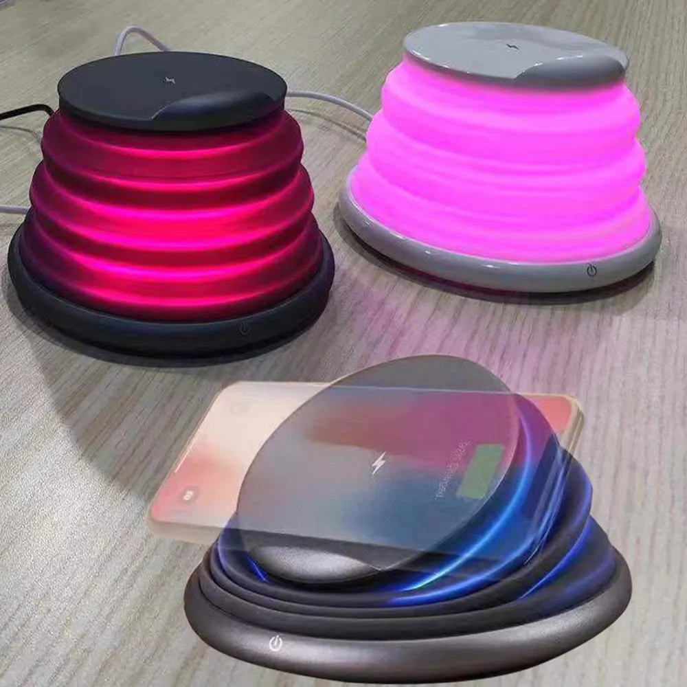 10W Fast Mobile Phone Wireless Charger Sleep Atmosphere Lamp Telescopic Phone Holder
10W Fast Mobile Phone Wireless Charger Sleep Atmosphere Lamp Telescopic Phone Holder