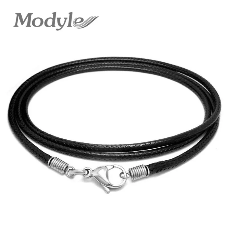 Modyle Black Leather Necklace Elegant Fashion Long Rope Necklace for Men and Women
Modyle Black Leather Necklace Elegant Fashion Long Rope Necklace for Men and Women