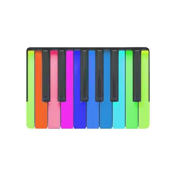 

Music Anti-slip Door Mat Home Decor, Rainbow Piano Keys Indoor Outdoor Entrance Doormat Rubber Backing