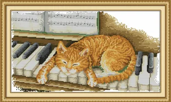 Needlework 11CT 14CT 16CT 18CT Cross Stitch, DIY Count Cross Stitch, Embroidery Set, Kitten on the piano
Needlework 11CT 14CT 16CT 18CT Cross Stitch, DIY Count Cross Stitch, Embroidery Set, Kitten on the piano