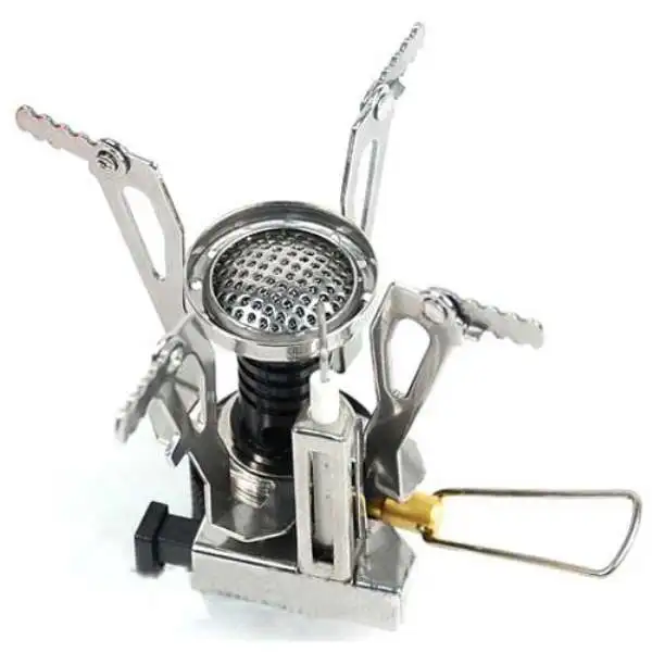 Ultralight Backpacking Canister Camp Stove With Piezo Ignition 3.9Oz