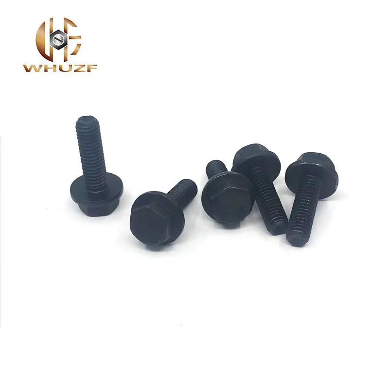 M10 M12 *20/25/30/35/50/60 MM flange bolt Black Metal Hex Head Flange screw Metric flat head hex flange bolt
M10 M12 *20/25/30/35/50/60 MM flange bolt Black Metal Hex Head Flange screw Metric flat head hex flange bolt