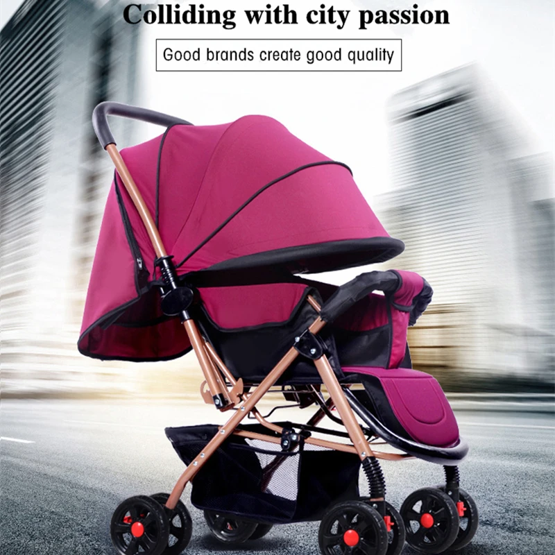 

Stroller Safety Baby Stroller Can Sit Reclining Cart Eight-Wheel Yoya Stroller Health Baby Two-Way Stroller