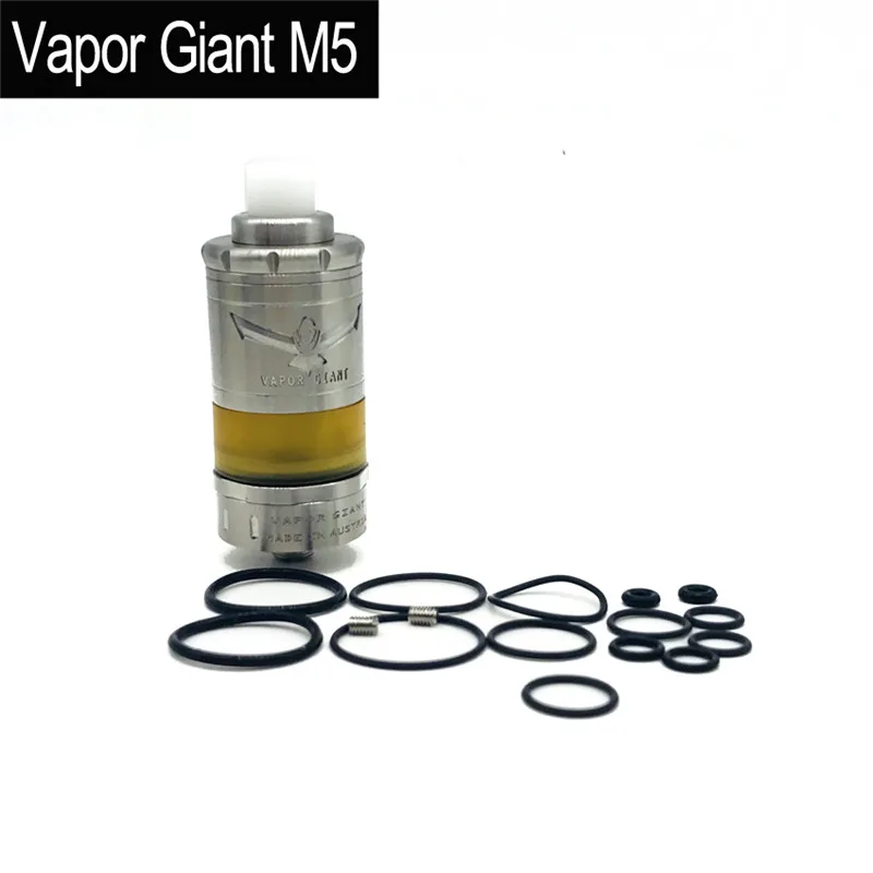 Newest Vapor Giant M5 MTL RTA 1:1 Replaceable Tank Atomizers 316 stainless steel Diameter 23mm Ability 5ML vape tank
Newest Vapor Giant M5 MTL RTA 1:1 Replaceable Tank Atomizers 316 stainless steel Diameter 23mm Ability 5ML vape tank