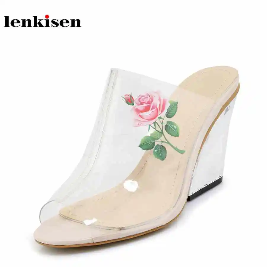Lenkisen PU peep toe simple strange novelty style slingback printing design shoes high fashion mules high heels women pumps L8f8
Lenkisen PU peep toe simple strange novelty style slingback printing design shoes high fashion mules high heels women pumps L8f8