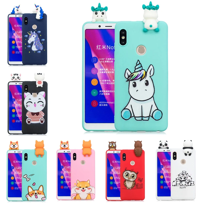 

3D Unicorn Panda Owl Cat Soft Silicone TPU Case on For Xiaomi Mi A1 A2 Lite Mi 8 Redmi 6 5 Plus Redmi Note 7 5 Pro 5A 4A 4X S2