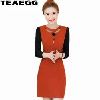 TEAEGG Slim 2020 New Thick Autumn Winter Dress Women Long Sleeve Vintage large Size Brown Red Dress Vestidos Robe Femme AL1330
TEAEGG Slim 2020 New Thick Autumn Winter Dress Women Long Sleeve Vintage large Size Brown Red Dress Vestidos Robe Femme AL1330