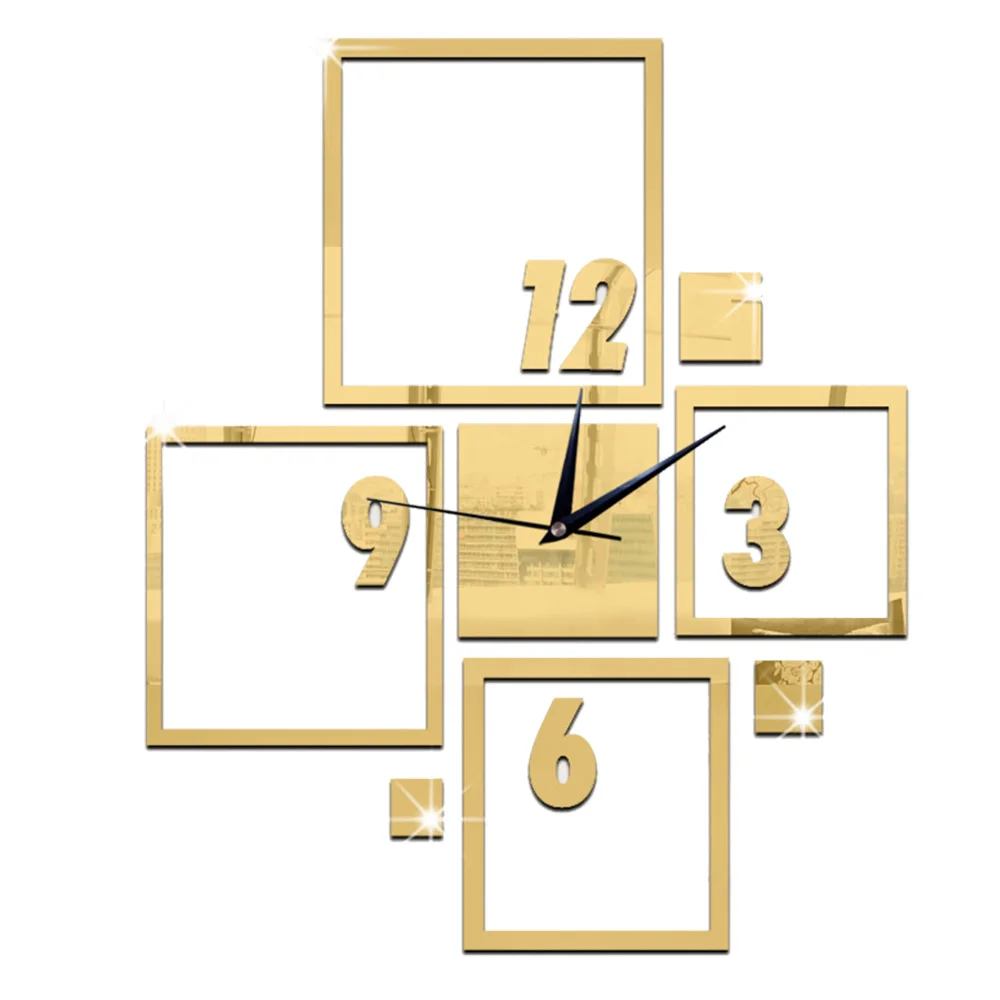 Square Decorative Mirror Film Wall Clock Quartz Silent Needle Clock DIY Wall Sticker
Square Decorative Mirror Film Wall Clock Quartz Silent Needle Clock DIY Wall Sticker