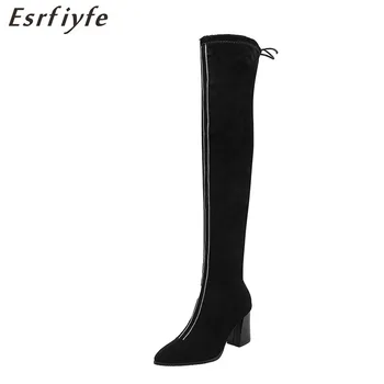 ESRFIYFE 2019 New Women Over The Knee High Boots High Heels Winter Shoes Pointed Toe Sexy Elastic Fabric Women Boots Size 34-48 
ESRFIYFE 2019 New Women Over The Knee High Boots High Heels Winter Shoes Pointed Toe Sexy Elastic Fabric Women Boots Size 34-48